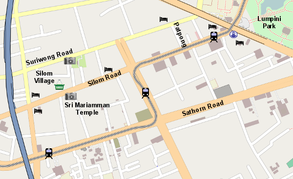 Silom Area Map
