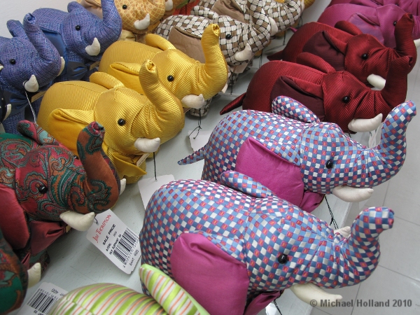 Seeing pink elephants - and all other colors - shopping in Bangkok