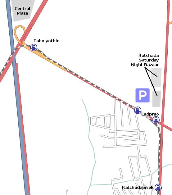 Map to Ratchada Market
